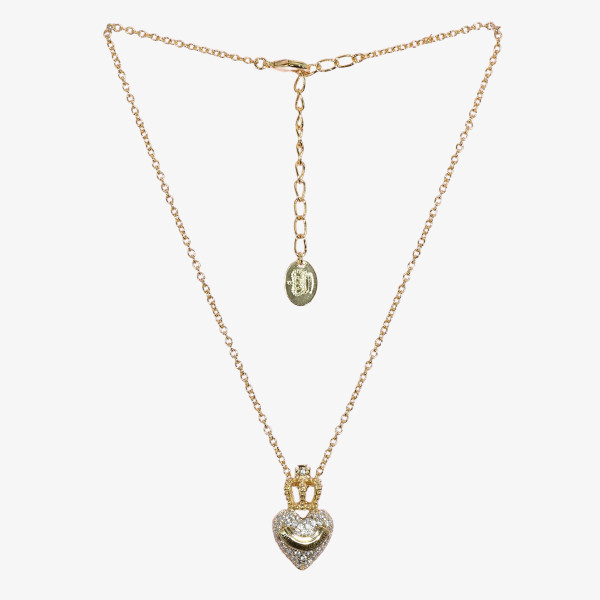 Juicy Couture COLIER JUICY CROWN HEART SHORT NECKLACE IN GOLD 