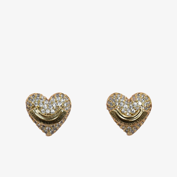 Juicy Couture CERCEI JUICY PAVE HERITAGE HEART STUD EARRINGS 