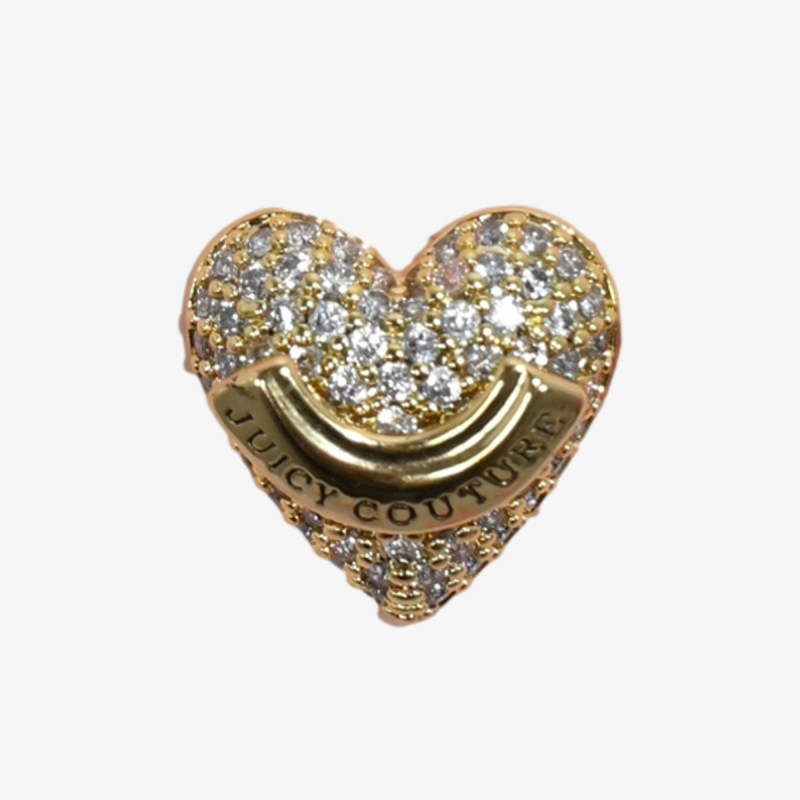 Juicy Couture CERCEI JUICY PAVE HERITAGE HEART STUD EARRINGS 