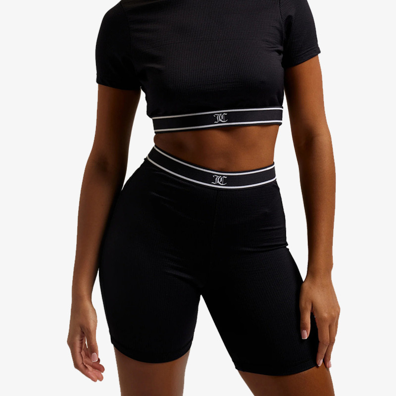 Juicy Couture Pantaloni scurti RAYON RIB CYCLING SHORTS 
