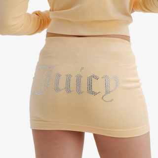 JUICY COUTURE Fusta VELOUR TUBE SKIRT W/ DIAMANTE 