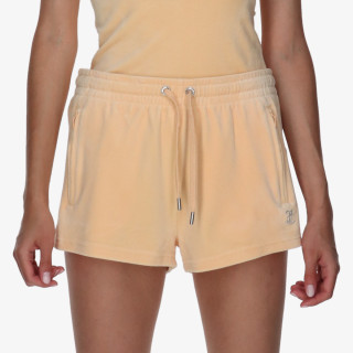 Juicy Couture Pantaloni scurti VELOUR TRACK SHORTS WITH DIAMANTE BRANDI 