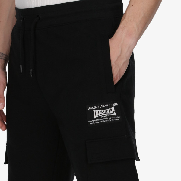 LONSDALE Pantaloni de trening Black London Cuffed Pants 