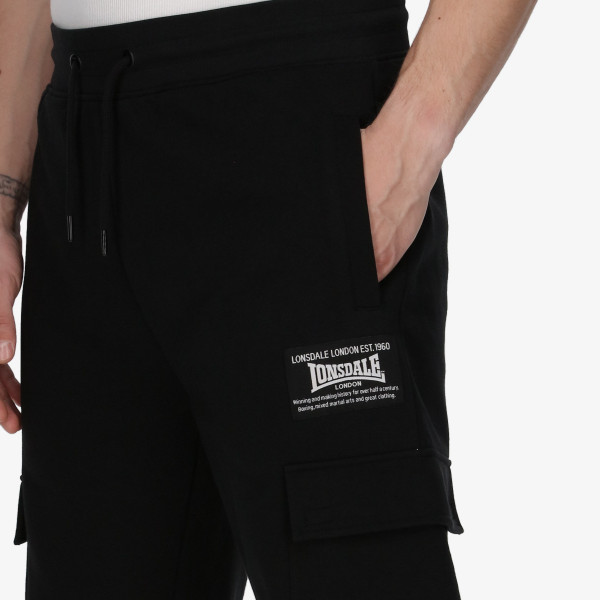 Lonsdale Pantaloni de trening Black London Cuffed Pants 