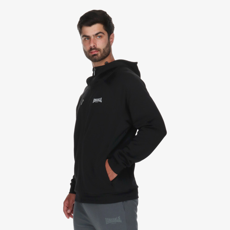 Lonsdale Hanorac Black Full Zip Hoody II 
