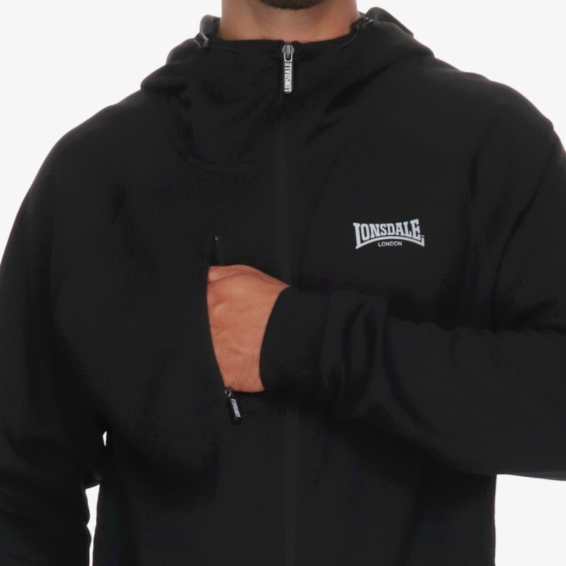 Lonsdale Hanorac Black Full Zip Hoody II 