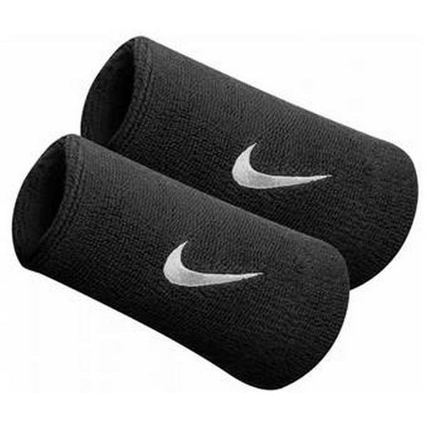 Nike Banderola NIKE SWOOSH DOUBLEWIDE WRISTBANDS BLACK/ 