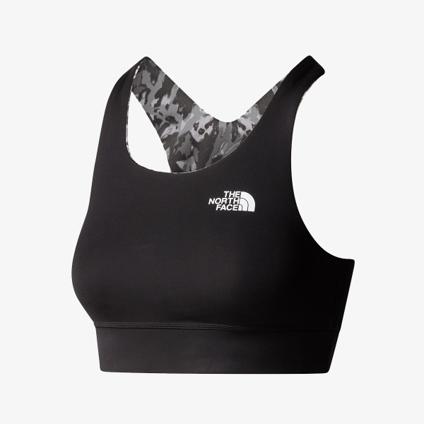 The North face Bustiera W FLEX REVERSIBLE BRA PRINT Asphalt Grey 