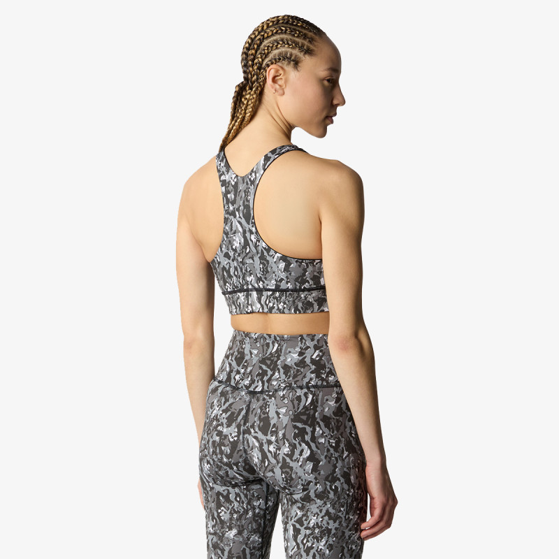 The North face Bustiera W FLEX REVERSIBLE BRA PRINT Asphalt Grey 