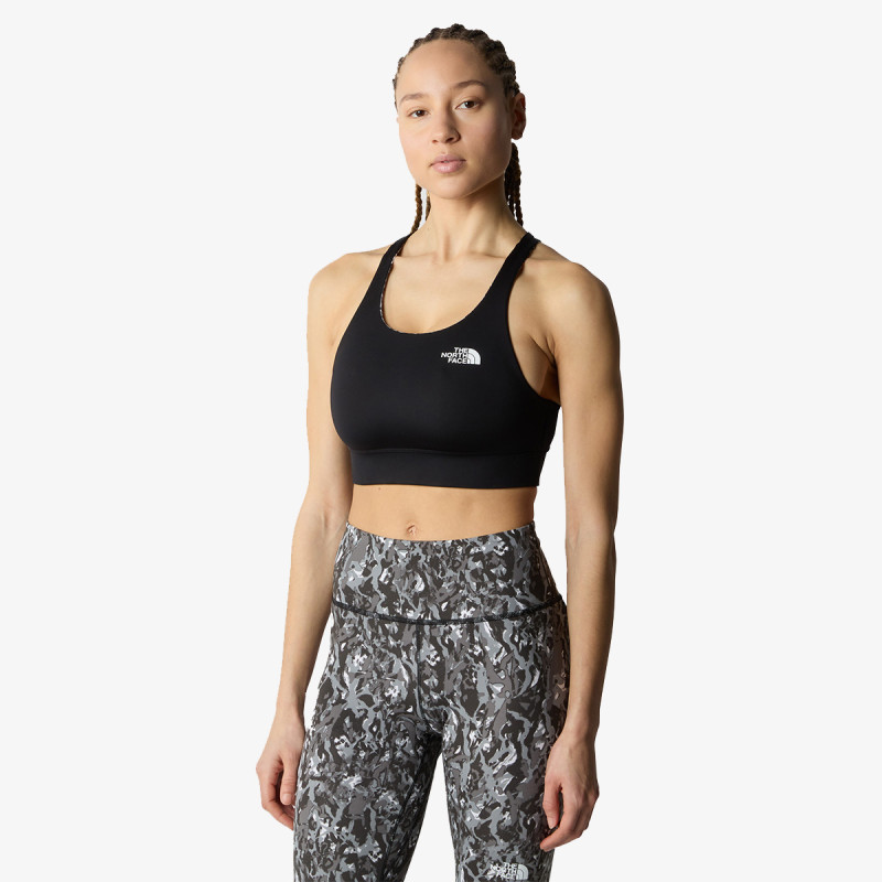 The North face Bustiera W FLEX REVERSIBLE BRA PRINT Asphalt Grey 