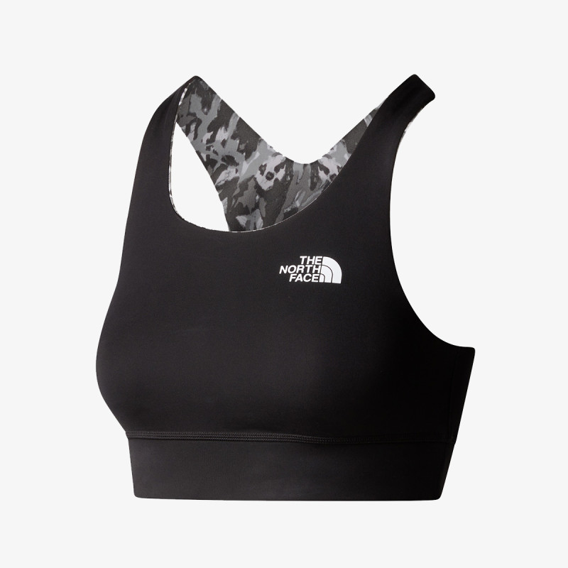 The North face Bustiera W FLEX REVERSIBLE BRA PRINT Asphalt Grey 