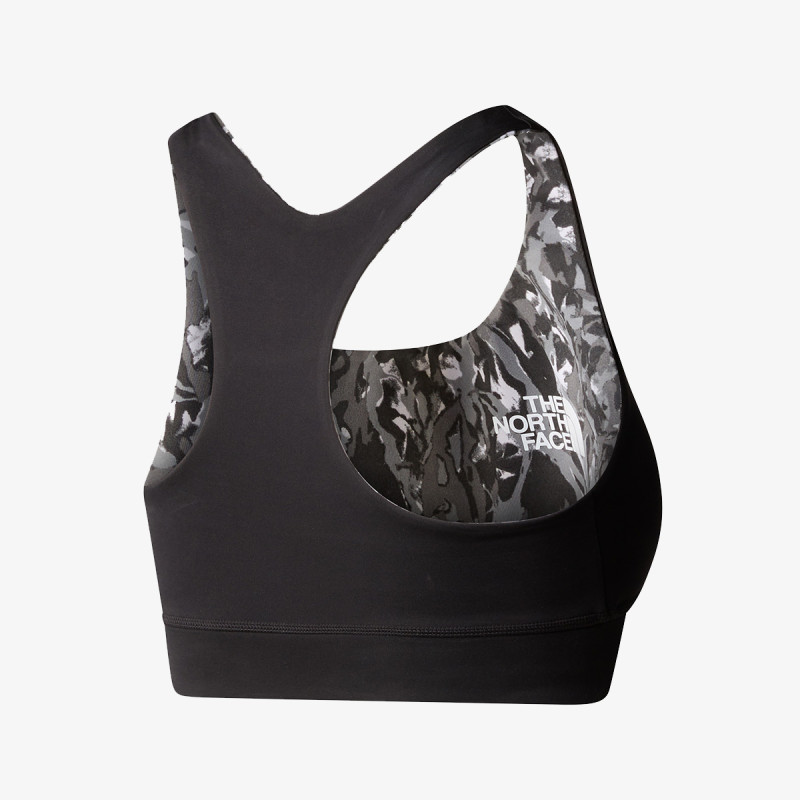 The North face Bustiera W FLEX REVERSIBLE BRA PRINT Asphalt Grey 