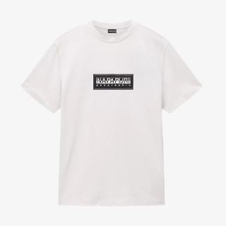 Napapijri Tricou S-BOX LOGO SS N1A WHITE WHISPER