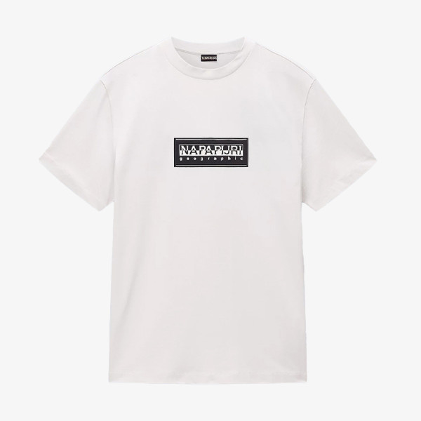 Napapijri Tricou S-BOX LOGO SS N1A WHITE WHISPER
