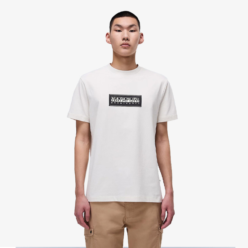 Napapijri Tricou S-BOX LOGO SS N1A WHITE WHISPER