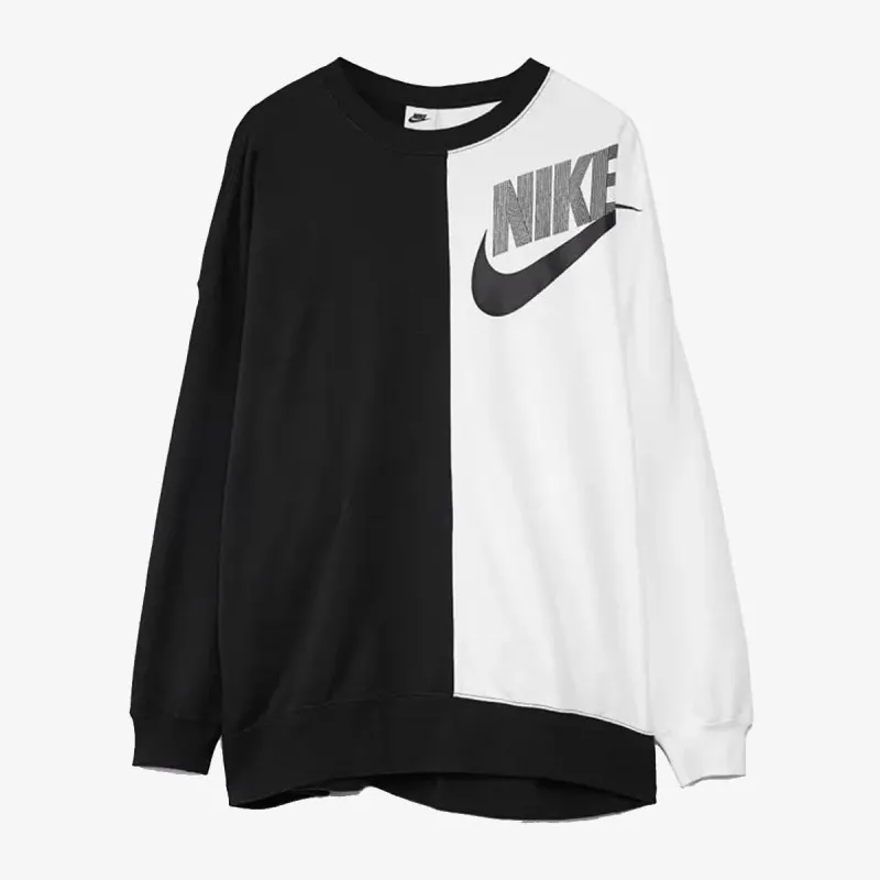 NIKE Tricou maneca lunga W NSW FT FLC OOS CREW DNC