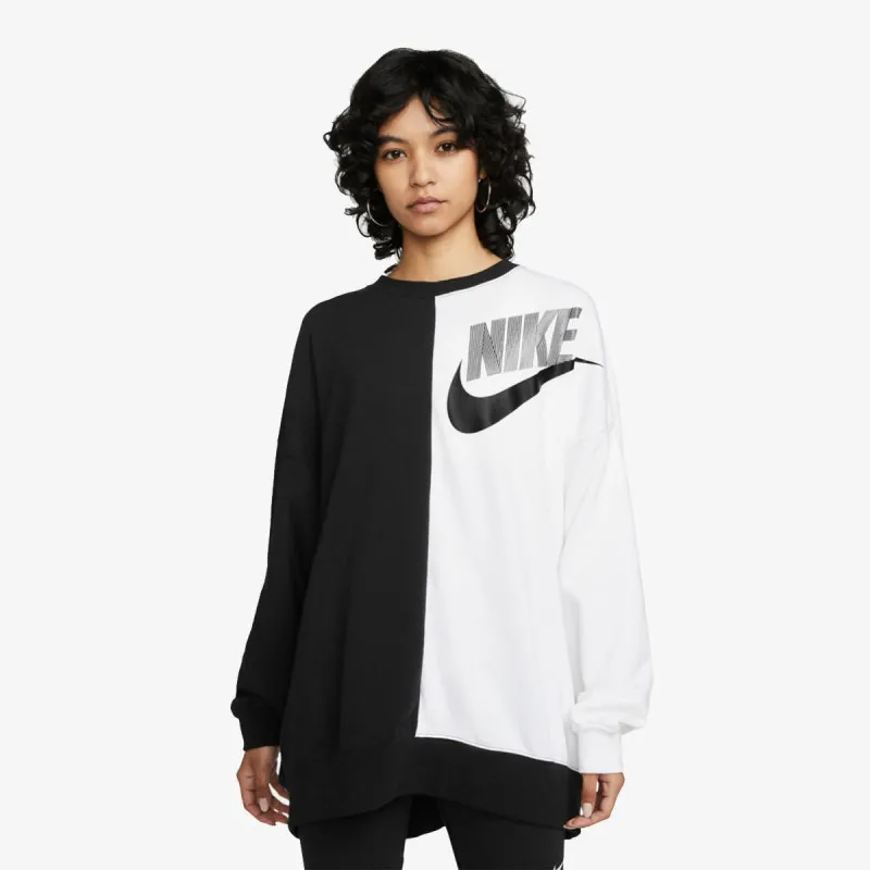 NIKE Tricou maneca lunga W NSW FT FLC OOS CREW DNC