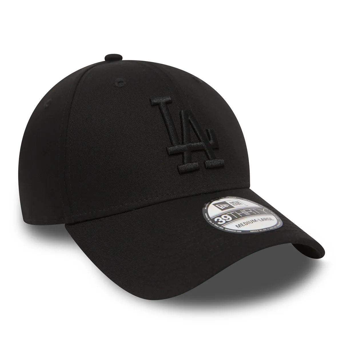 New Era Sapca LA Dodgers Essential Black 39THIRTY Cap <br /> 