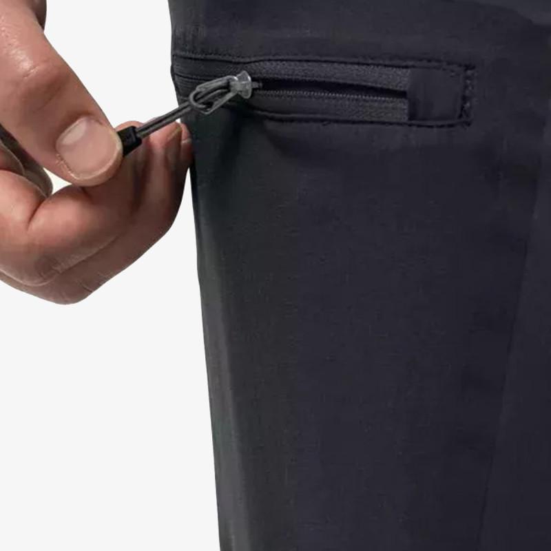 JACK WOLFSKIN Pantaloni Jack Wolfskin Mens Pants Grey Active Track 100% Polyester Zip-Fastening 