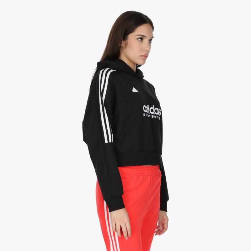 adidas Hanorac Women's loose-fitting hoodie adidas Tiro 3 Stripes 